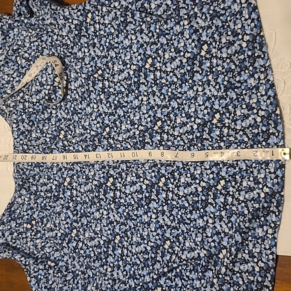 Michael Kors Blue 3/4 Sleeve Ruffled Blouse - Picture 5 of 5